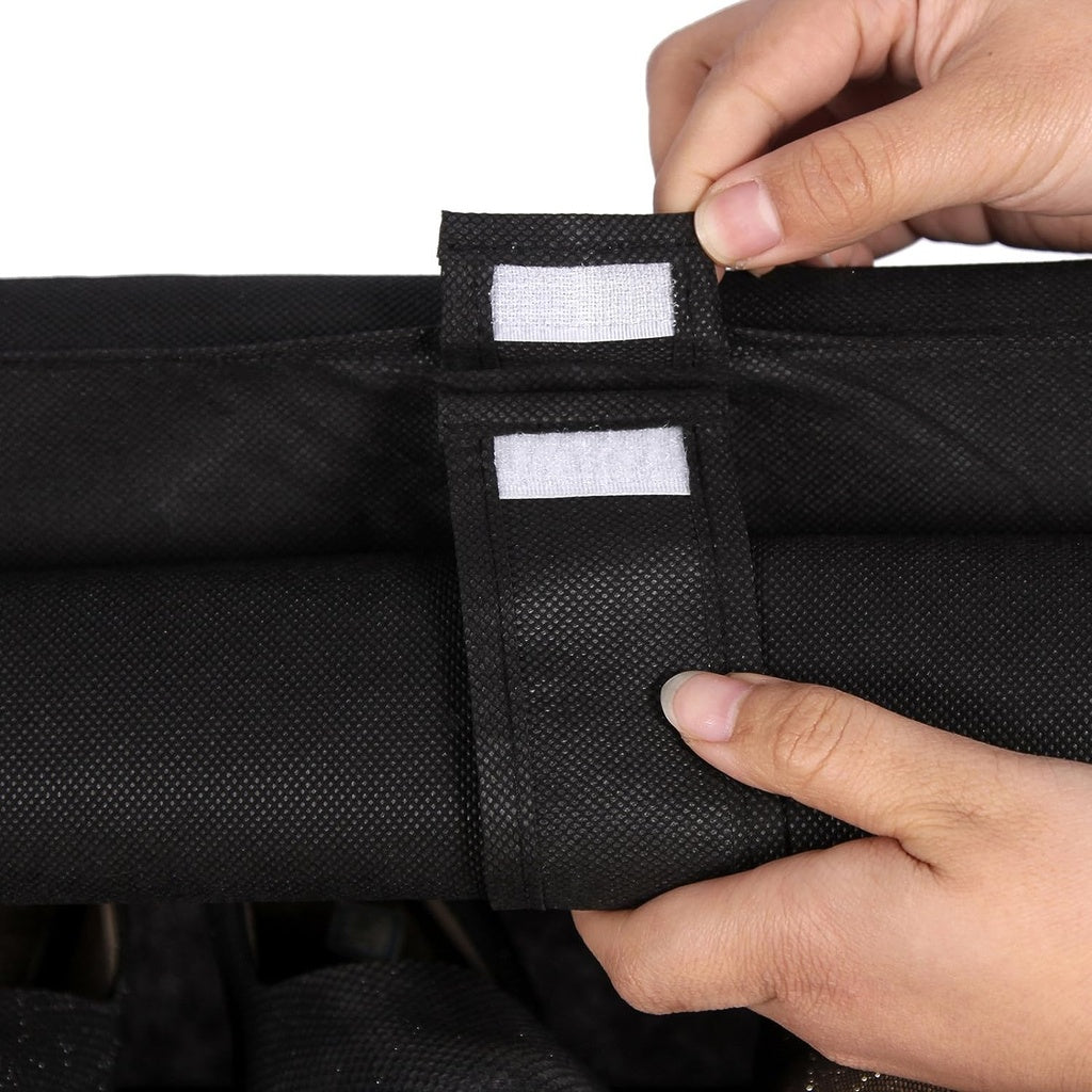 SONGMICS 9 Tier Shoe Rack for 27-35 Pairs of Shoes with Nonwoven Fabric Cover Black SONGMICS