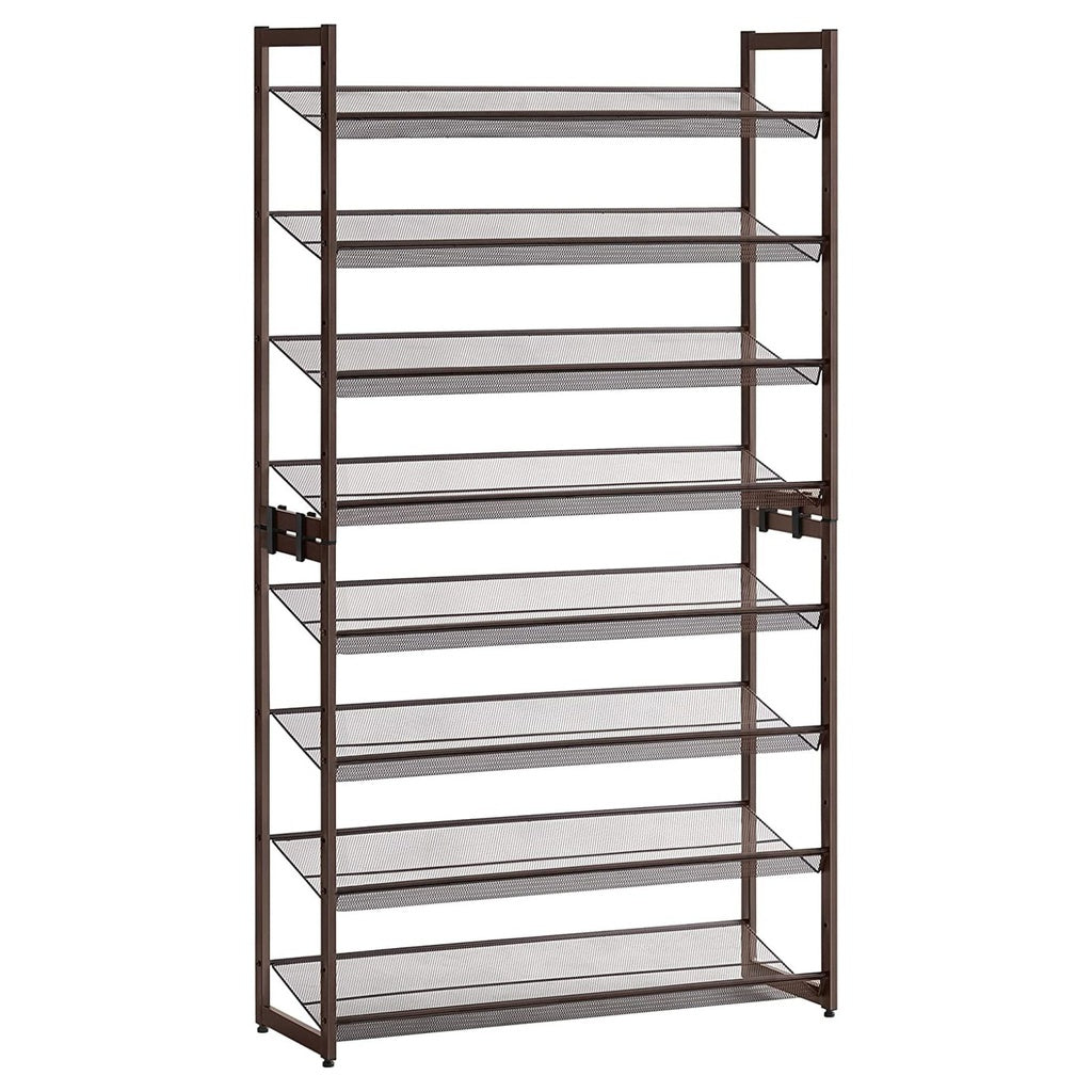 SONGMICS 8-Tier Shoe Rack Storage 32 pairs with Adjustable Shelves Bronze LMR08A SONGMICS