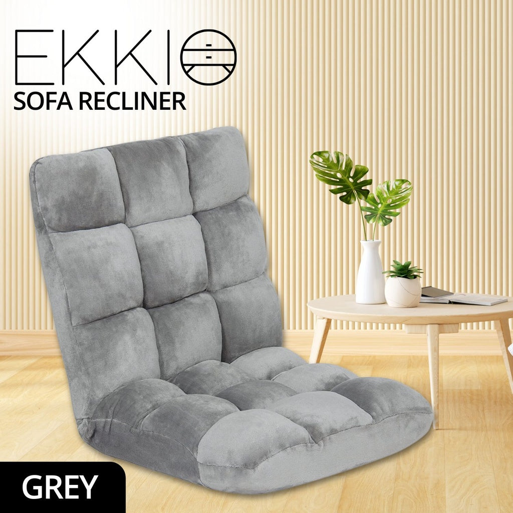 EKKIO Adjustable Floor Chair Lounge Sofa Bed Recliner (Silver Grey) EK-FLSR-100-LZQ EKKIO