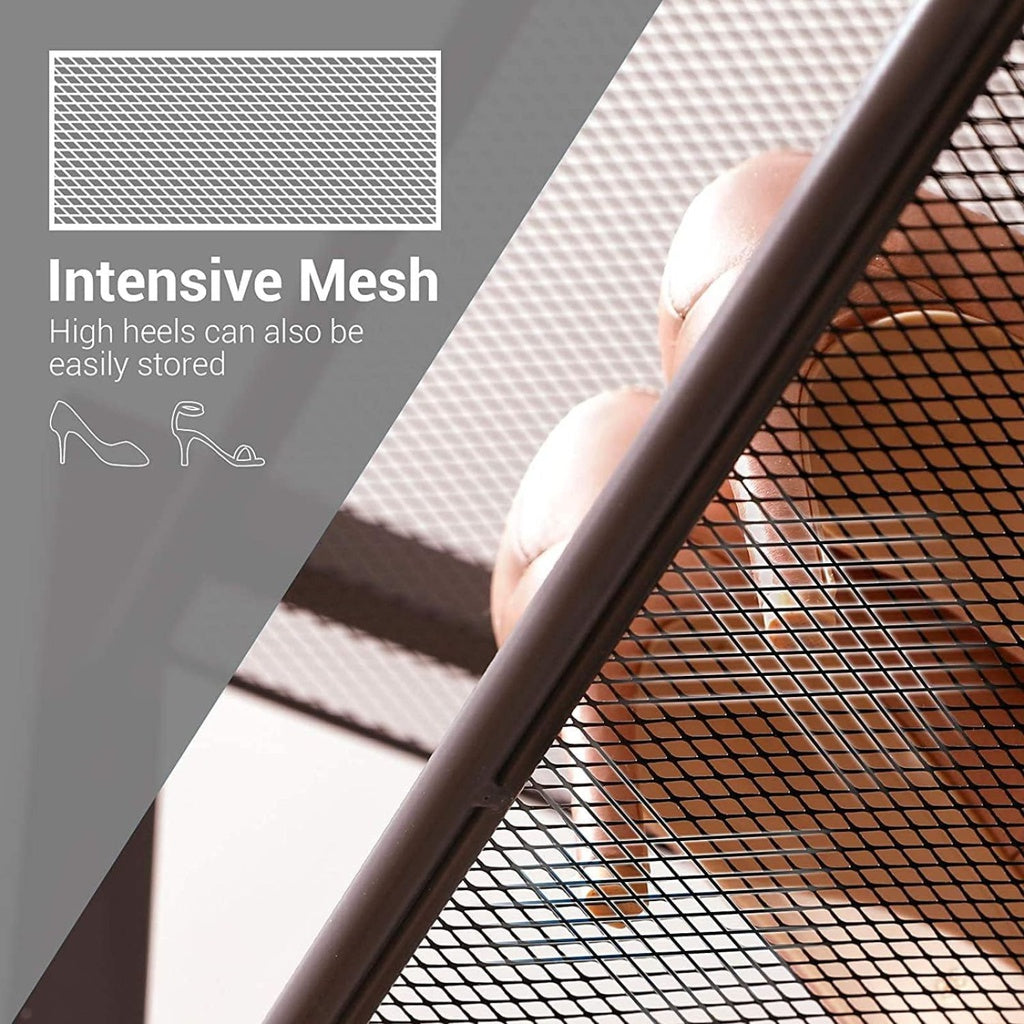 SONGMICS 8-Tier Shoe Rack Storage 32 pairs with Adjustable Shelves Bronze LMR08A SONGMICS