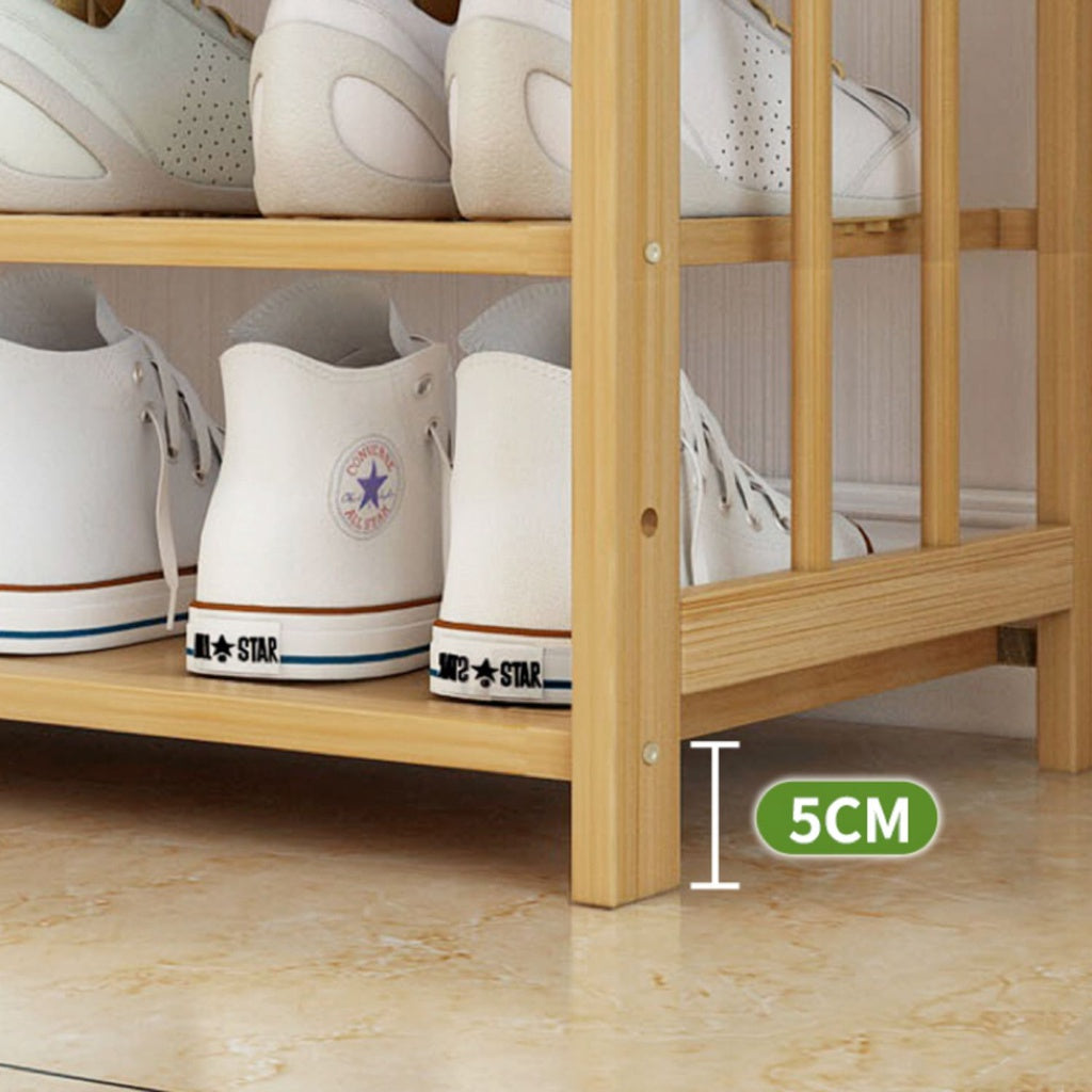 EKKIO 10-Tiers Bamboo Shoe Rack EKKIO