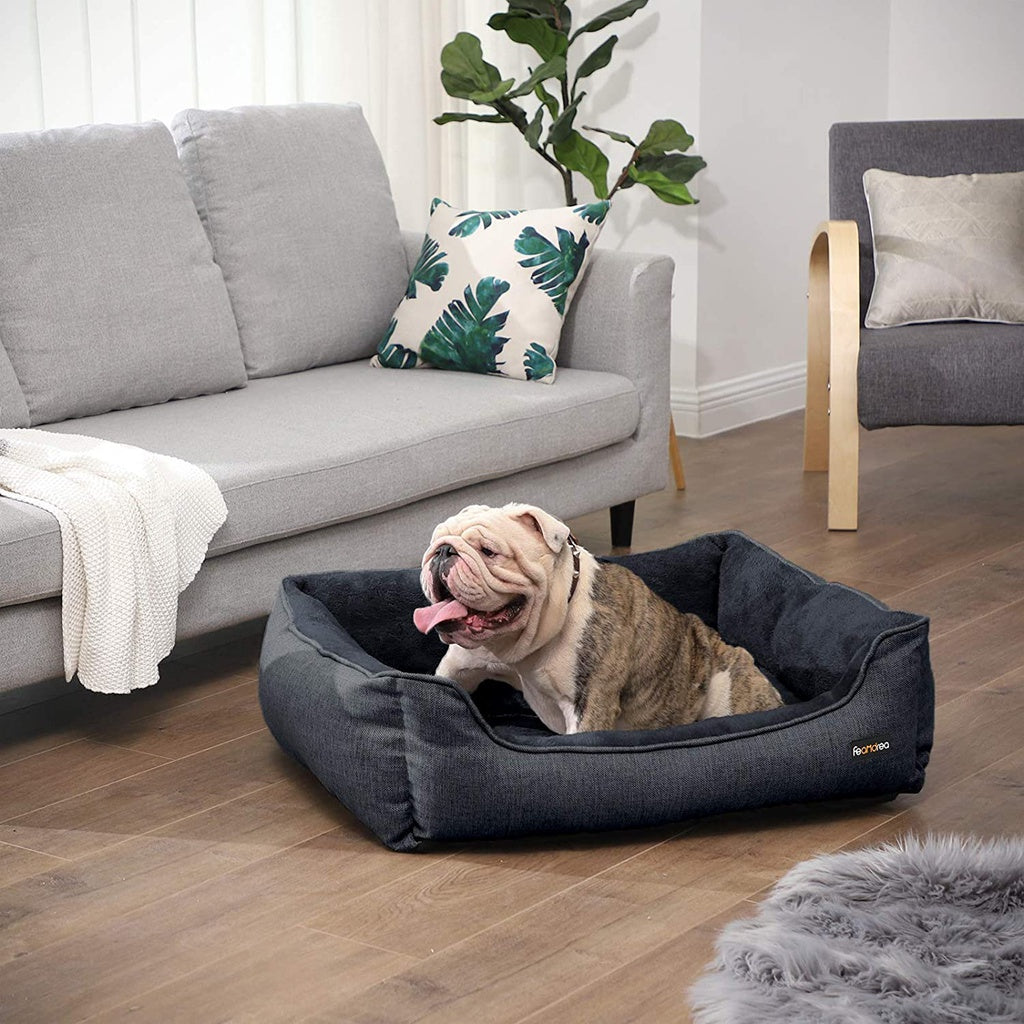 FEANDREA 90cm Dog Sofa Bed with Removable Washable Cover Dark Grey Feandrea