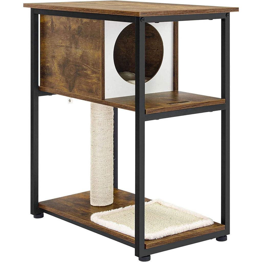 FEANDREA Cat Tree and End Table Rustic Brown PCT111H01 Feandrea
