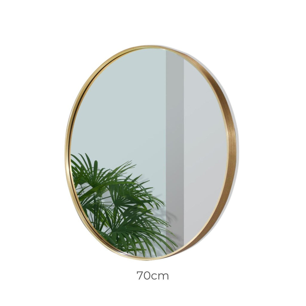 EKKIO 70cm Round Aluminium Wall Mirror EKKIO