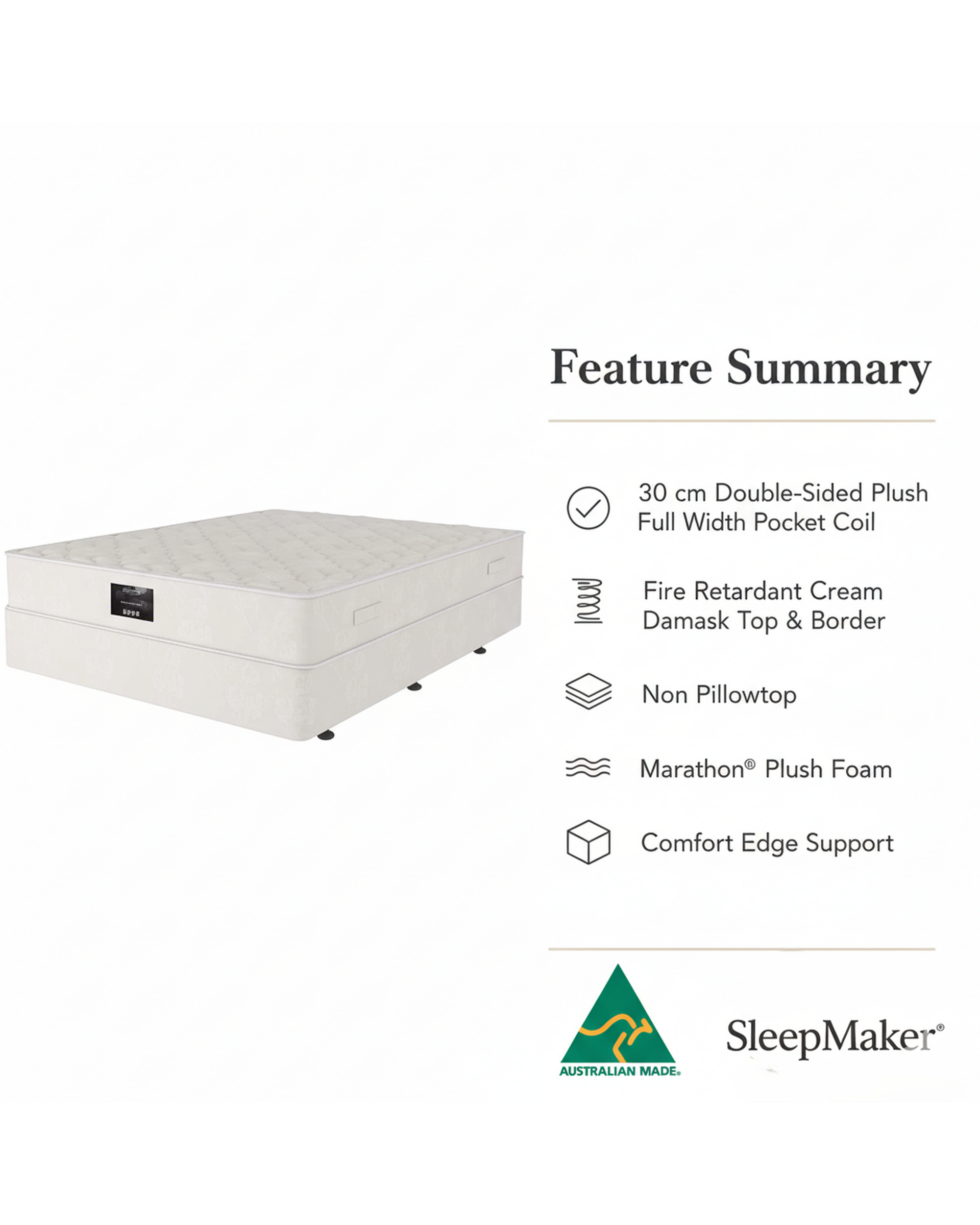 SleepMaker DOUBLE SIDED EXTREME LUXURY Mattress - Plush  Both Sides SleepMaker