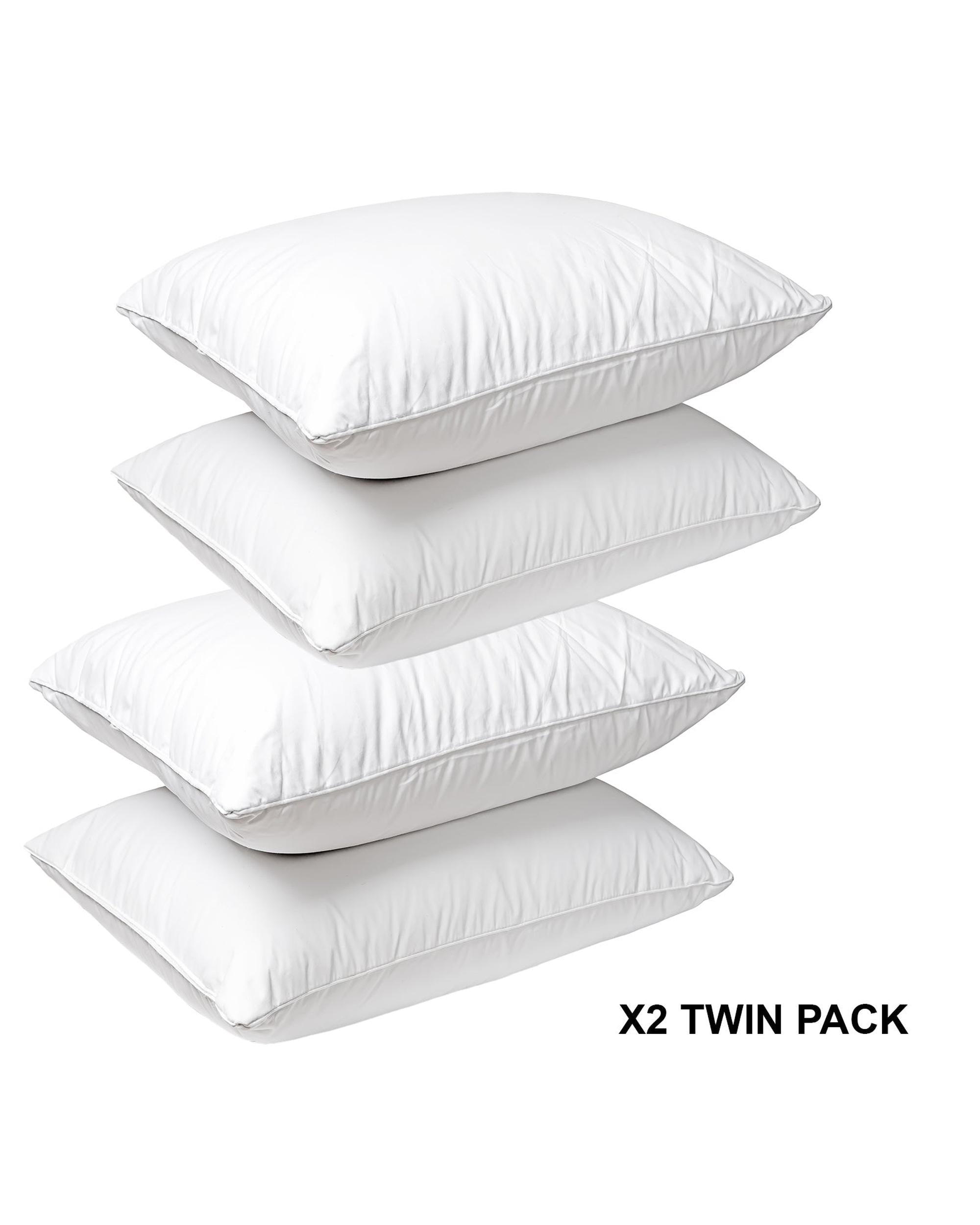 Royal Comfort Duck Feather Down Pillows 50 x 75cm Set Hotel Quality - 4 PACK Royal Comfort