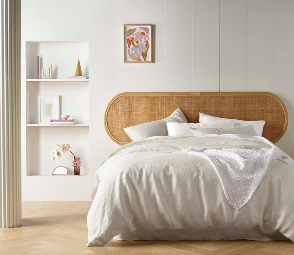 Vintage Design Natural 100% Linen Quilt Cover Set Vintage Design