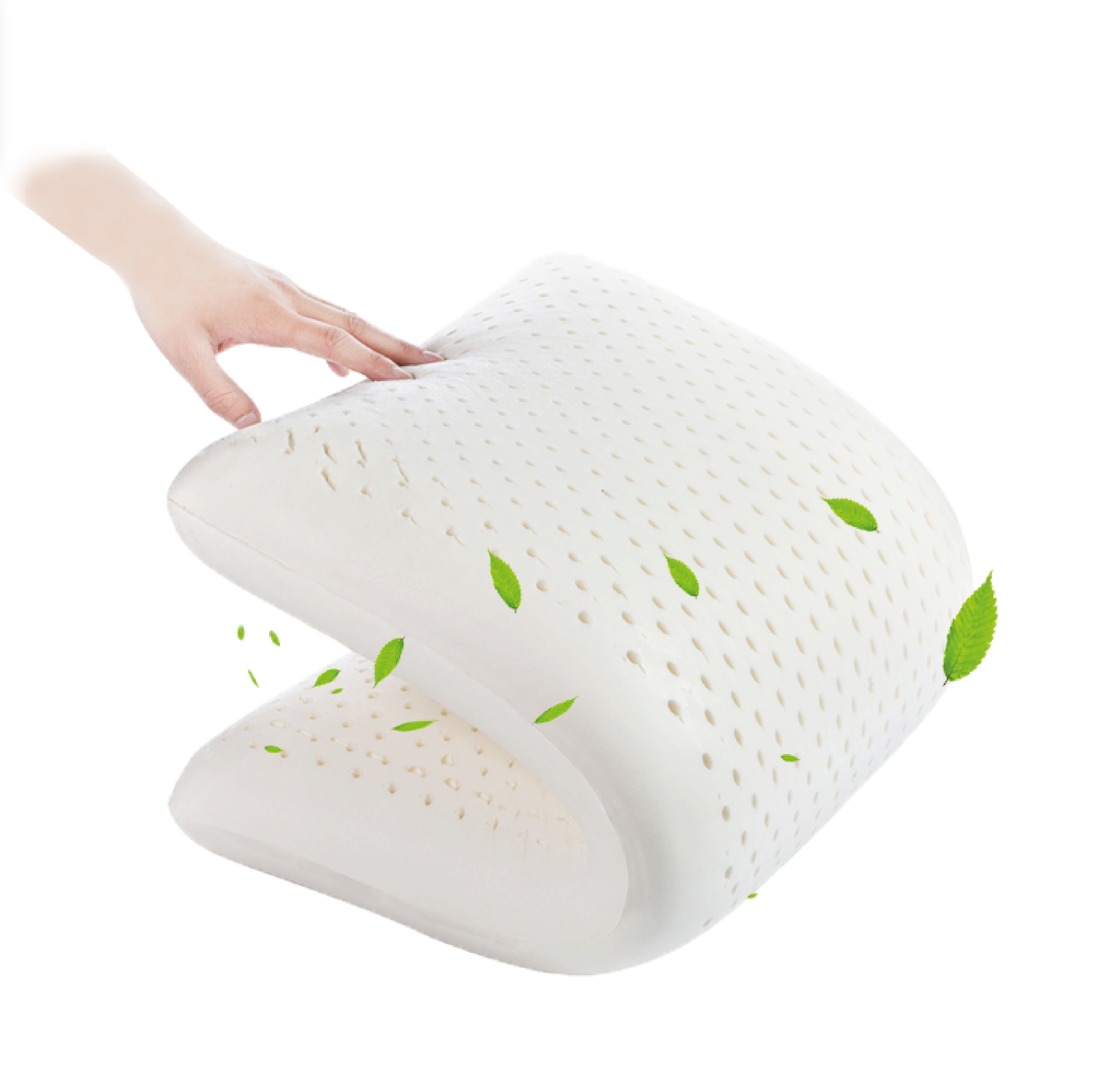 Luxor 100% Natural Talalay Latex Pillow Sleeping Support with Fine White Stretch Cover