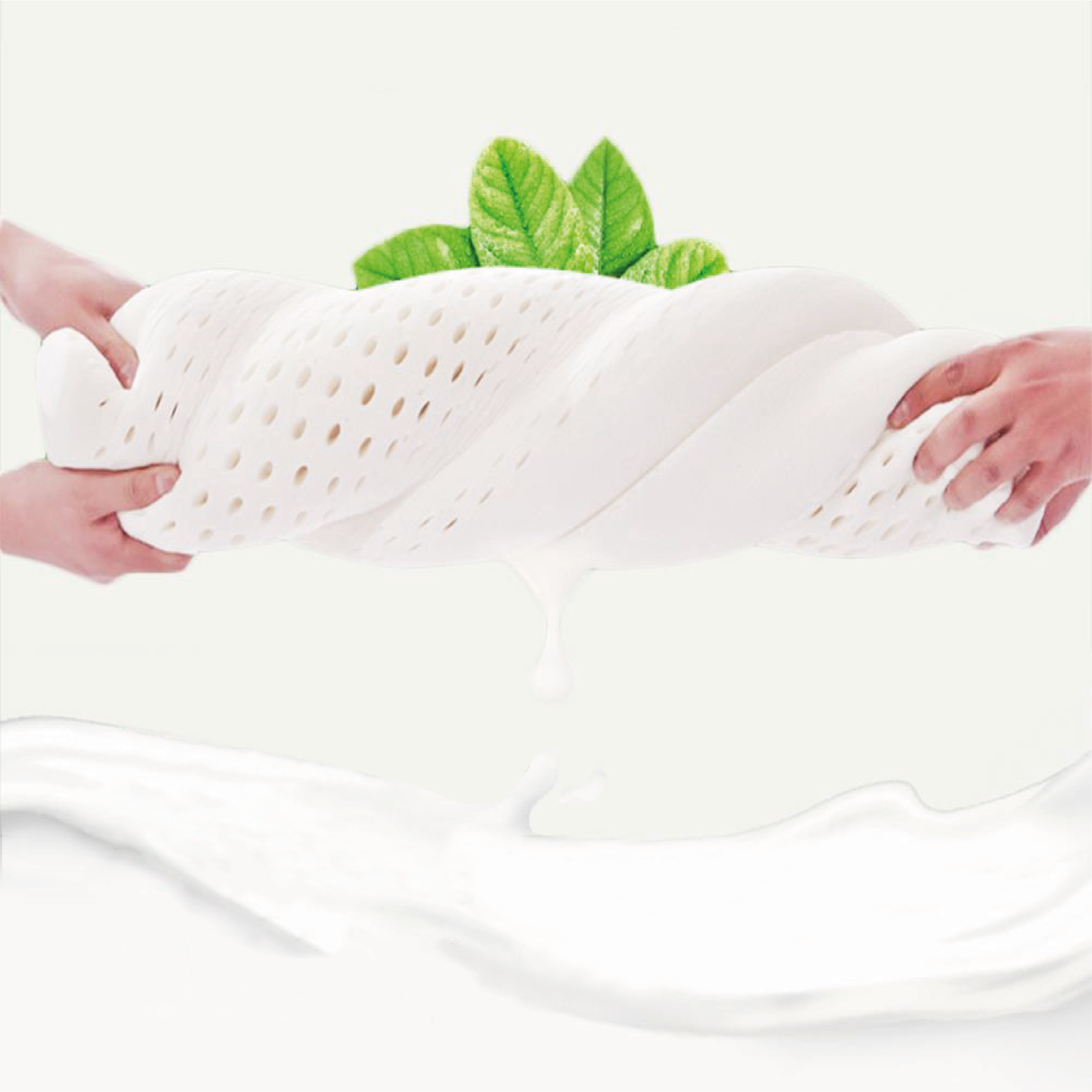 Luxor 100% Natural Talalay Latex Pillow Sleeping Support with Fine White Stretch Cover