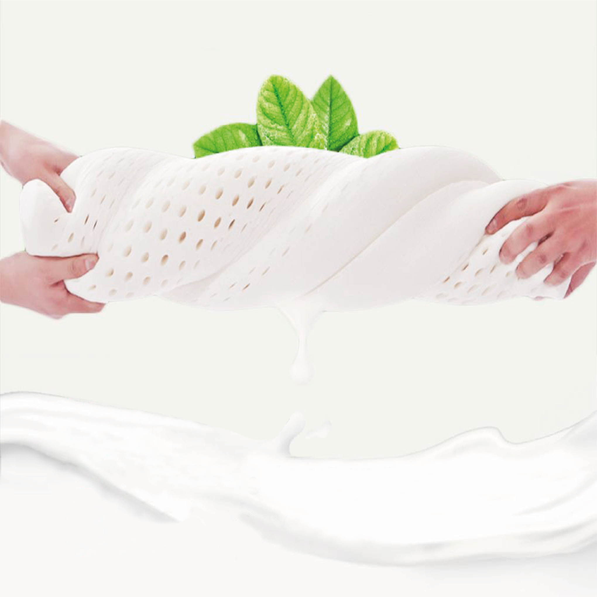 Luxor 100% Natural Talalay Latex Pillow Sleeping Support with Fine White Stretch Cover