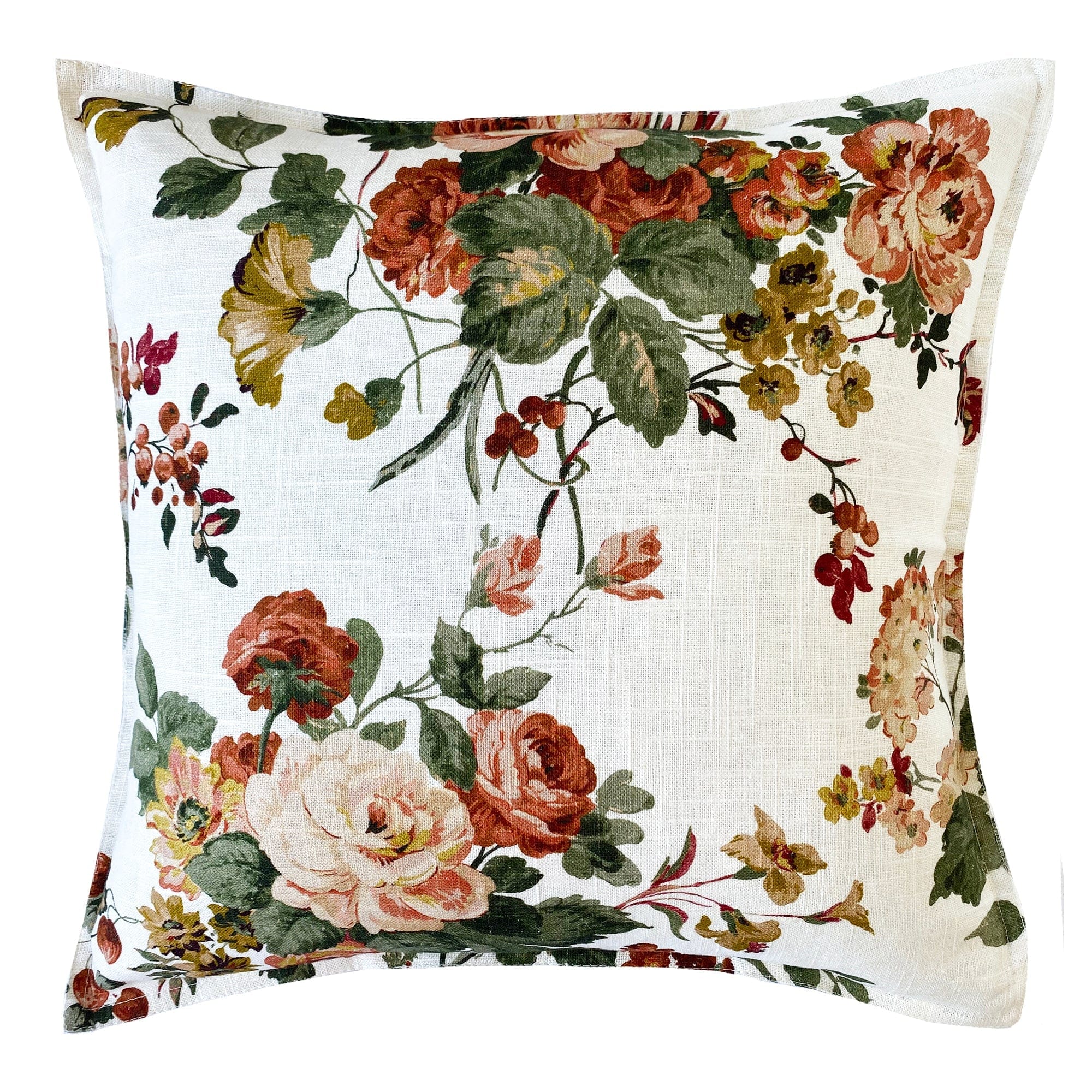 Laura Ashley Cushion LAURA ASHLEY | ROSEMORE HEDGEROW GREEN 50X50CM FILLED CUSHION