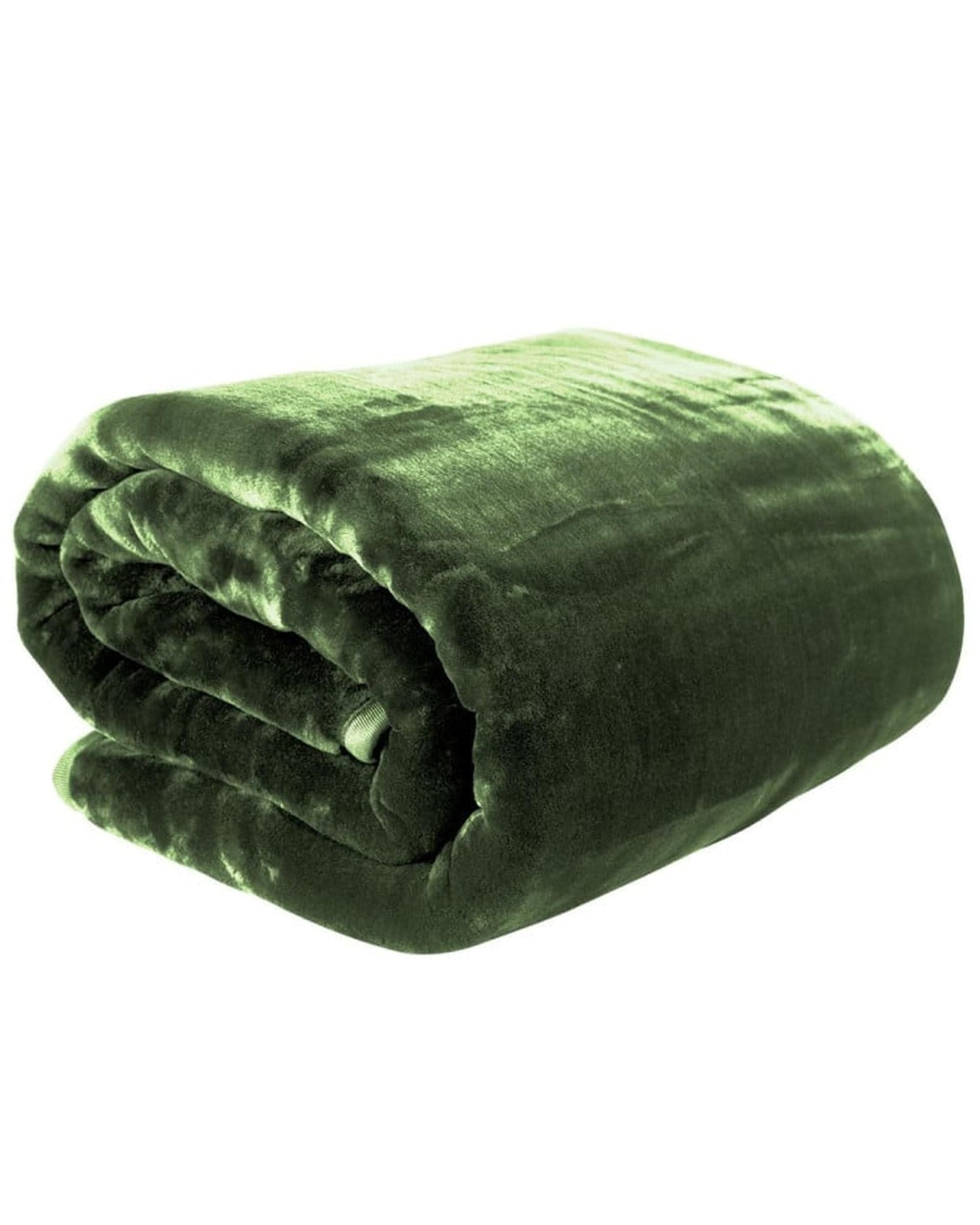 Laura Hill Blanket Laura Hill 800GSM Heavy Double-Sided Queen Faux Mink Blanket - Green