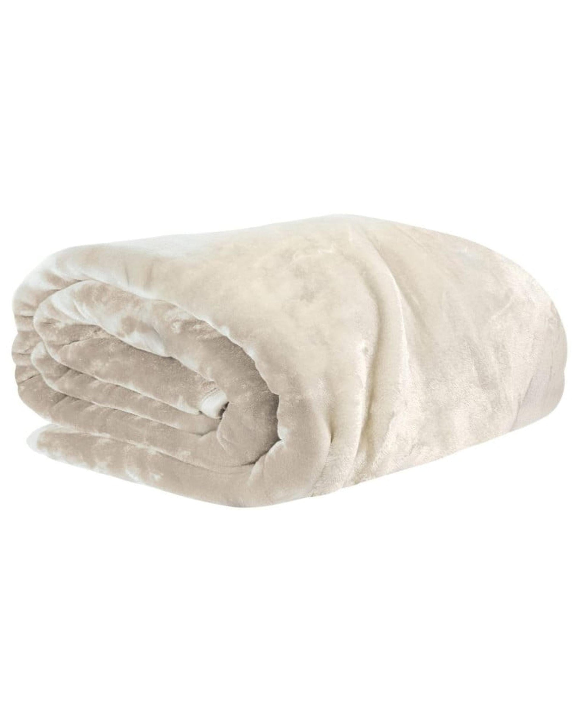 Laura Hill Blanket Laura Hill XL Double-Sided Oversized Faux Mink Blanket 305x305cm Beige