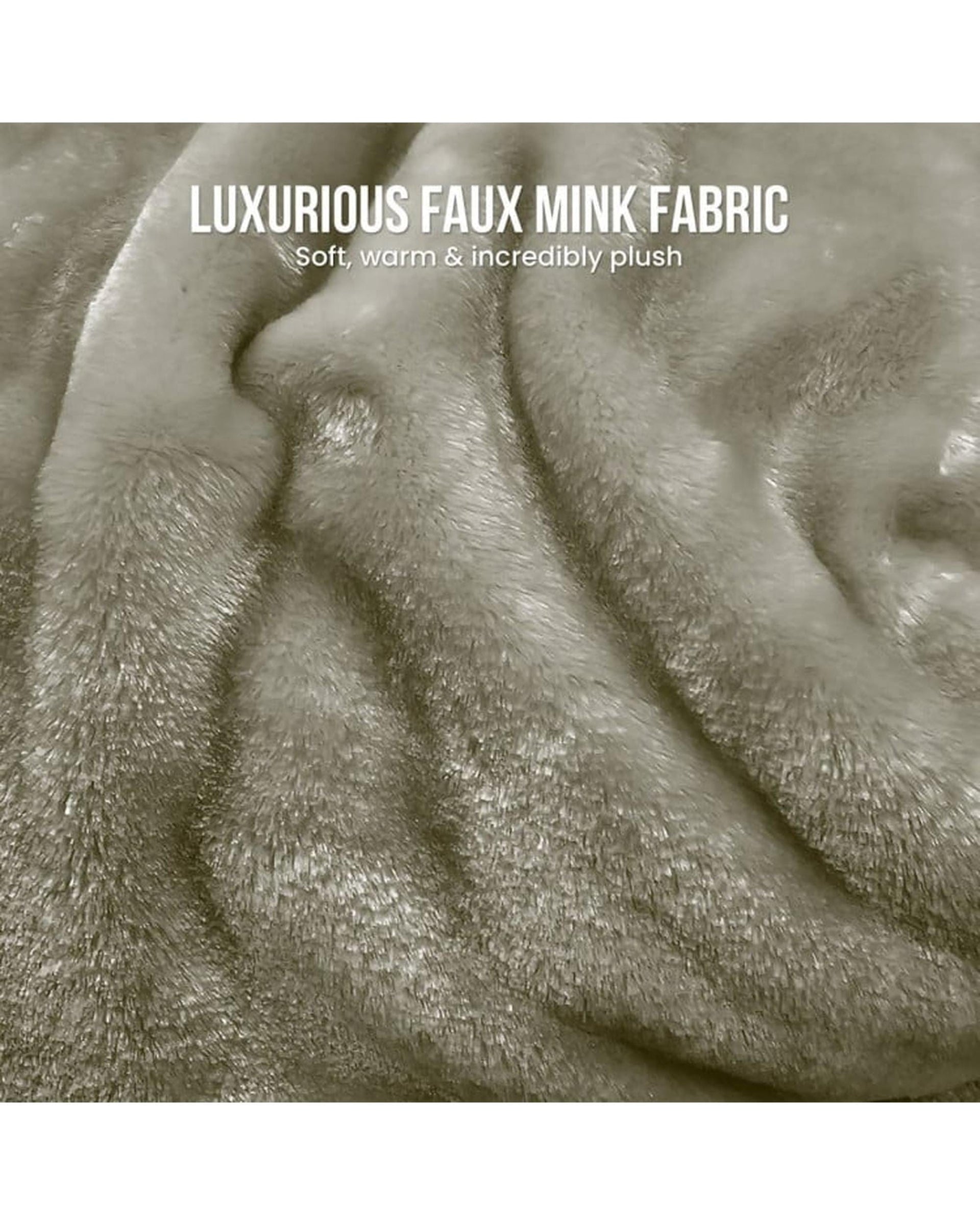Laura Hill Blanket Laura Hill XL Double-Sided Oversized Faux Mink Blanket 305x305cm Olive