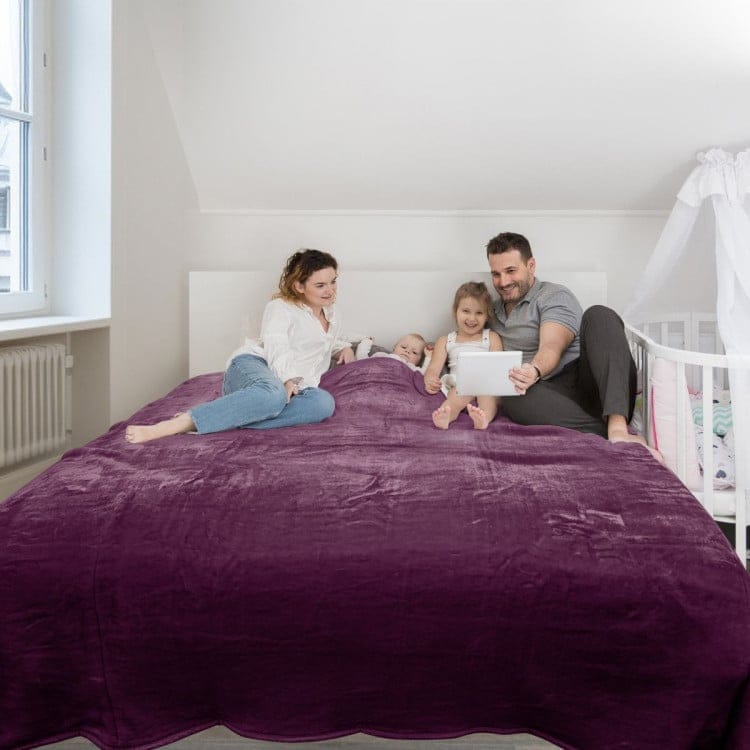 Laura Hill Blanket Laura Hill XL Double-Sided Oversized Faux Mink Blanket 305x305cm Purple