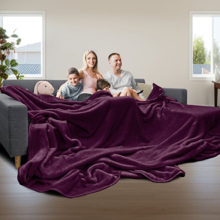 Laura Hill Blanket Laura Hill XL Double-Sided Oversized Faux Mink Blanket 305x305cm Purple