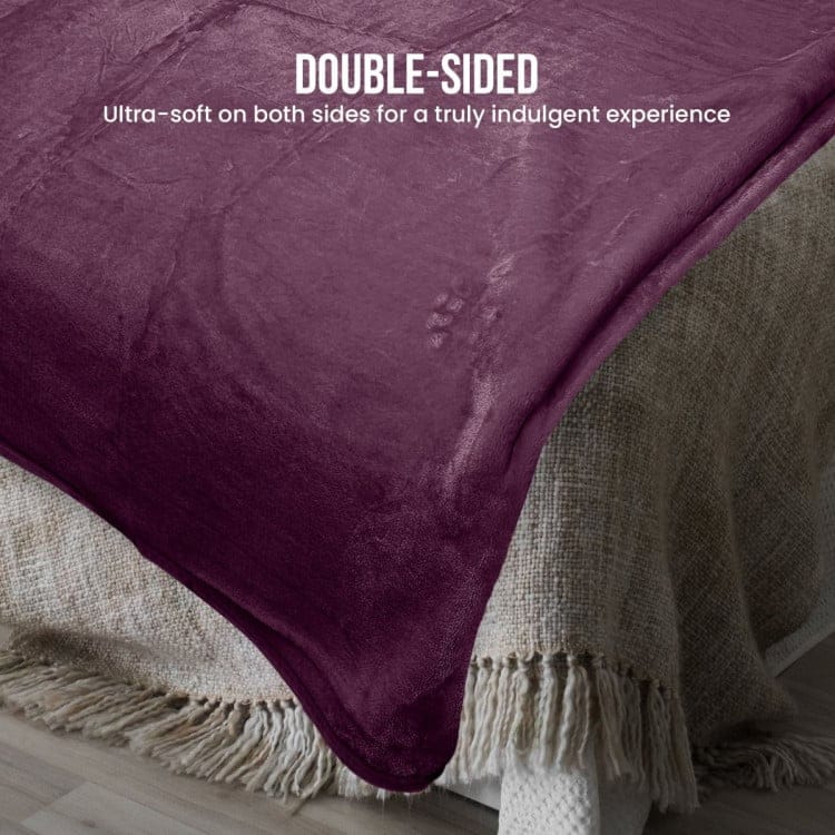 Laura Hill Blanket Laura Hill XL Double-Sided Oversized Faux Mink Blanket 305x305cm Purple