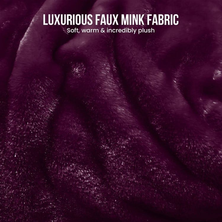 Laura Hill Blanket Laura Hill XL Double-Sided Oversized Faux Mink Blanket 305x305cm Purple