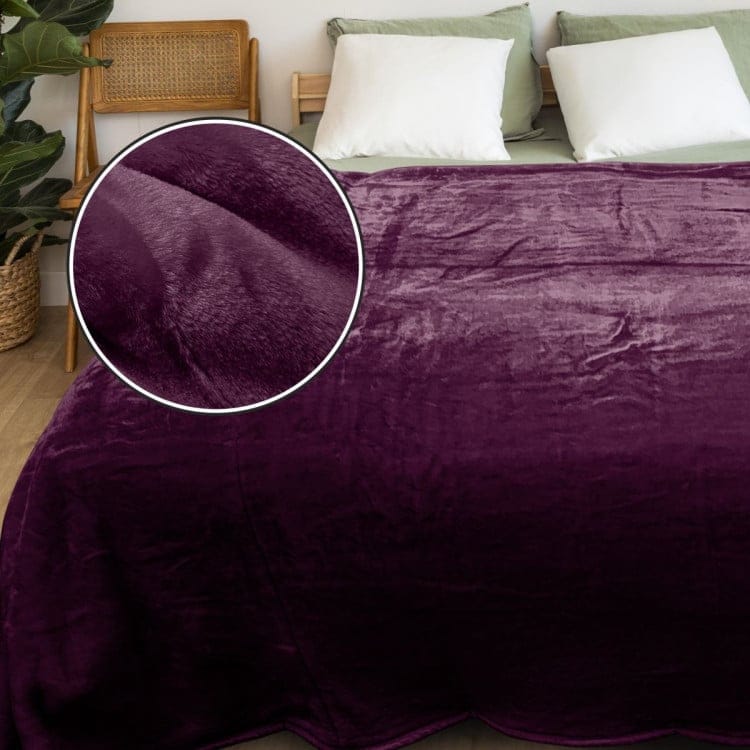Laura Hill Blanket Laura Hill XL Double-Sided Oversized Faux Mink Blanket 305x305cm Purple
