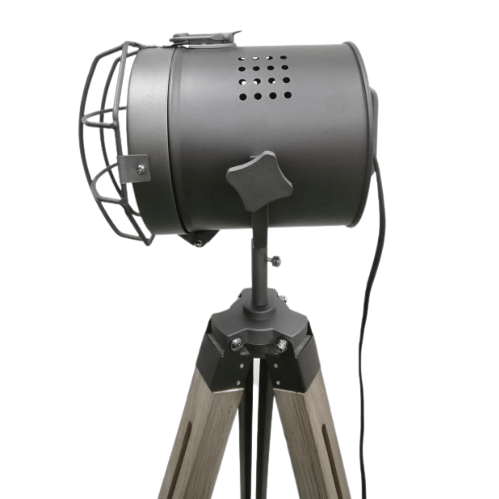 Lexi Lighting Home & Garden 139cm Nautical Tripod Floor Lamp w Steel Grey Lamp Head Searchlight Spot Light Modern