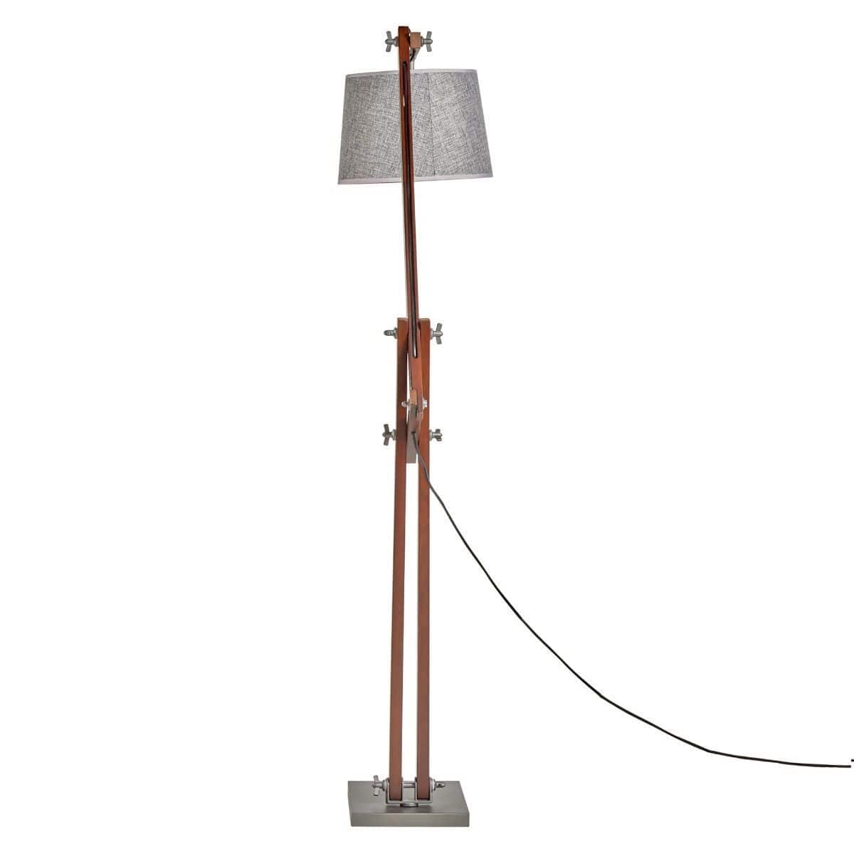 Lexi Lighting Home & Garden 156cm Large Bamboo Floor Lamp Modern Vintage Wooden Light Antique Shade - Cherry