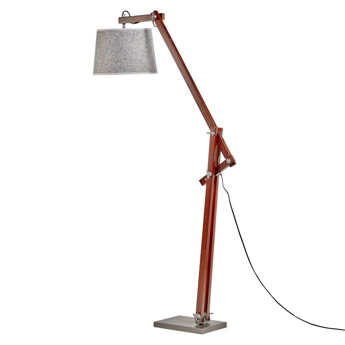 Lexi Lighting Home & Garden 156cm Large Bamboo Floor Lamp Modern Vintage Wooden Light Antique Shade - Cherry