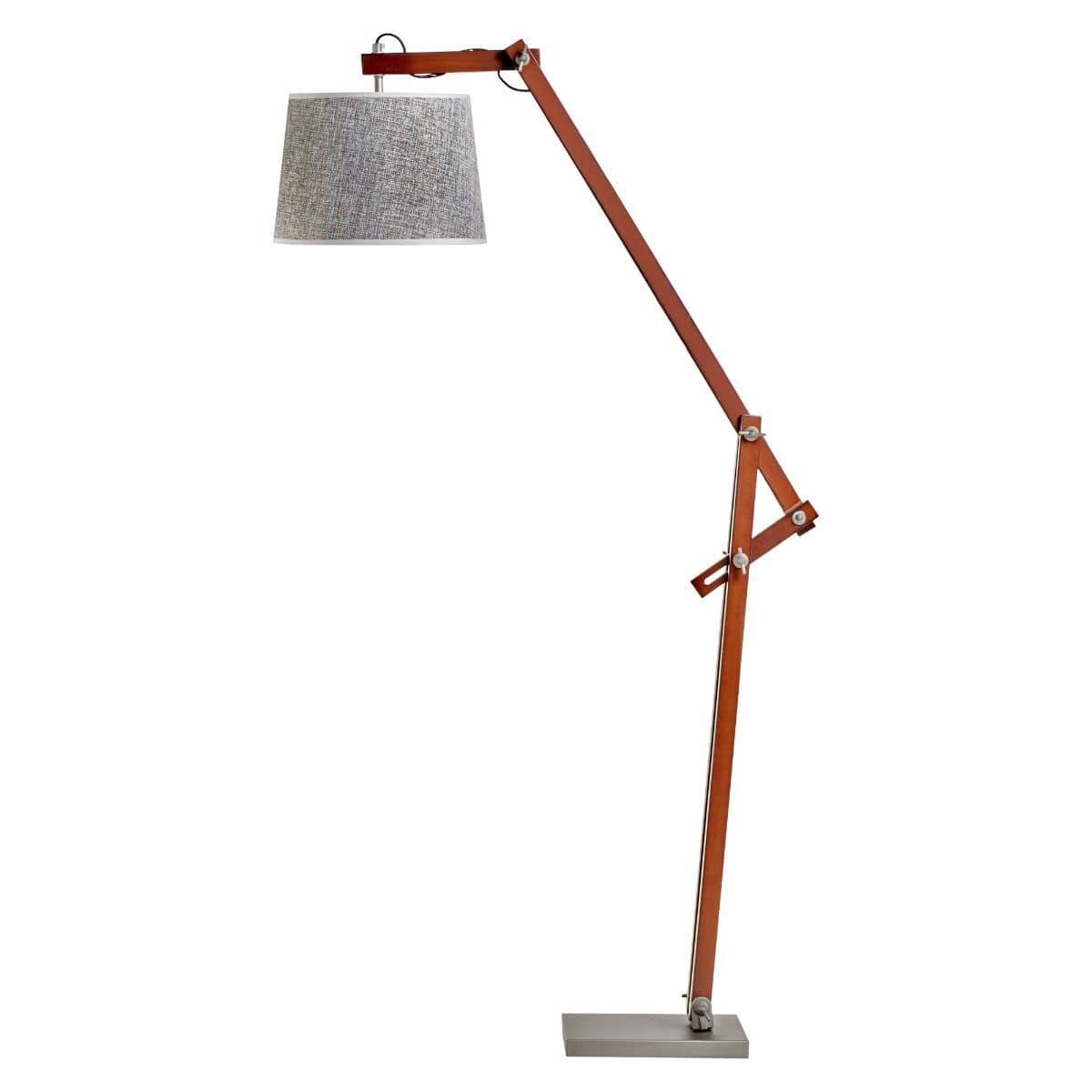 Lexi Lighting Home & Garden 156cm Large Bamboo Floor Lamp Modern Vintage Wooden Light Antique Shade - Cherry