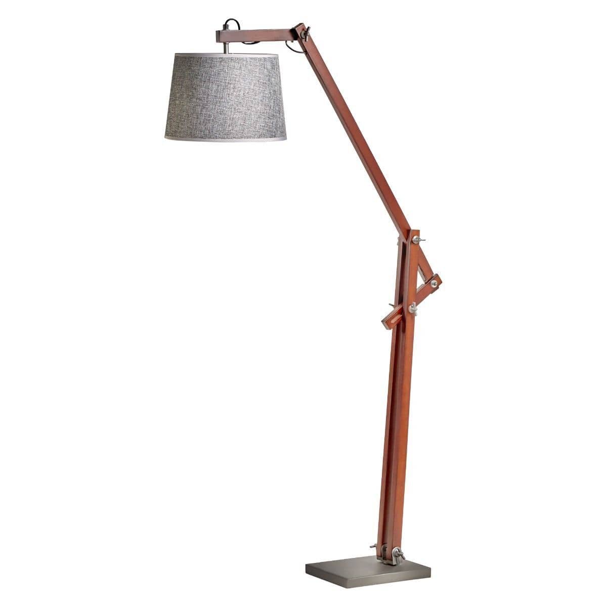 Lexi Lighting Home & Garden 156cm Large Bamboo Floor Lamp Modern Vintage Wooden Light Antique Shade - Cherry
