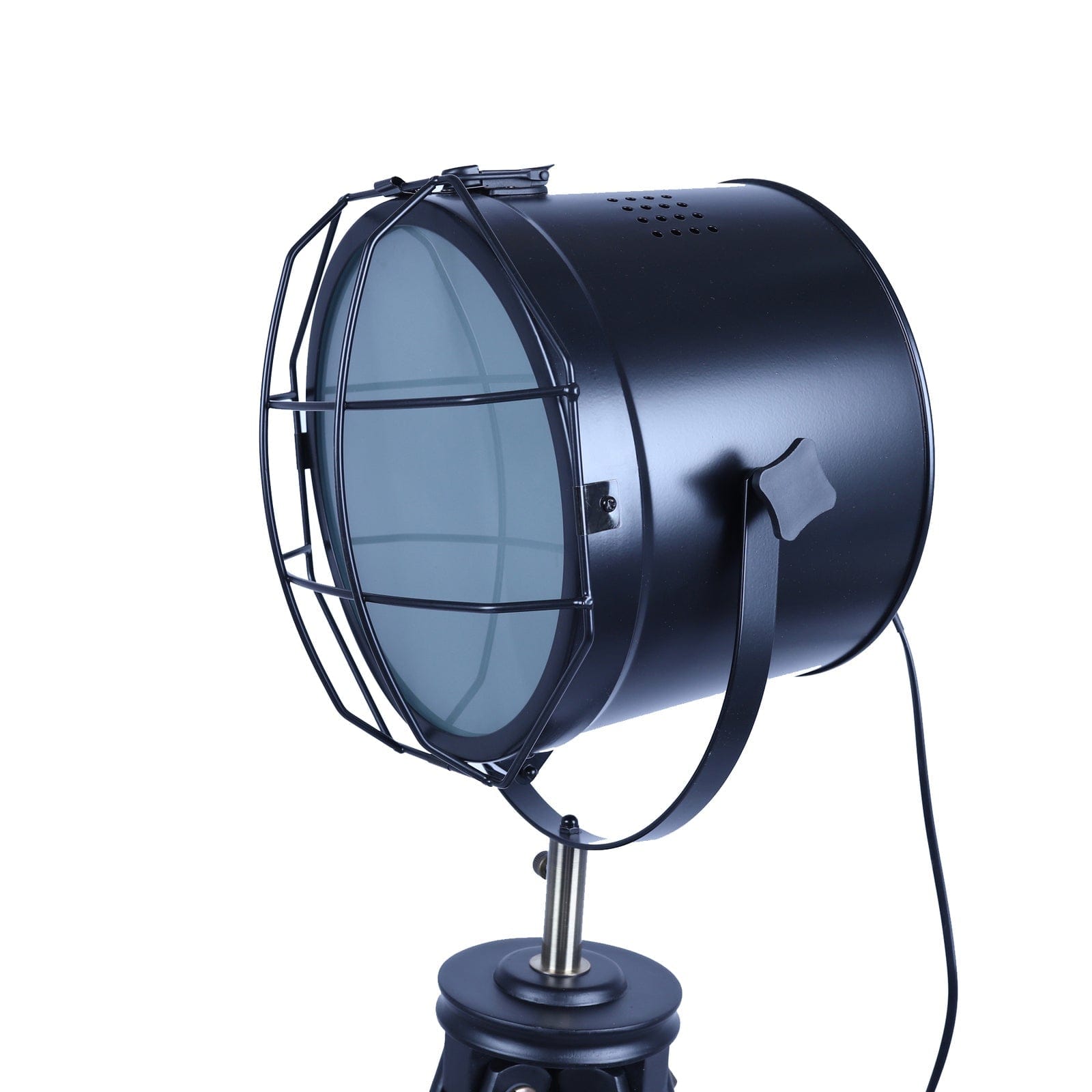 Lexi Lighting Home & Garden 158cm Nautical Tripod Floor Lamp w Matte Black Lamp Head Searchlight Spot Light