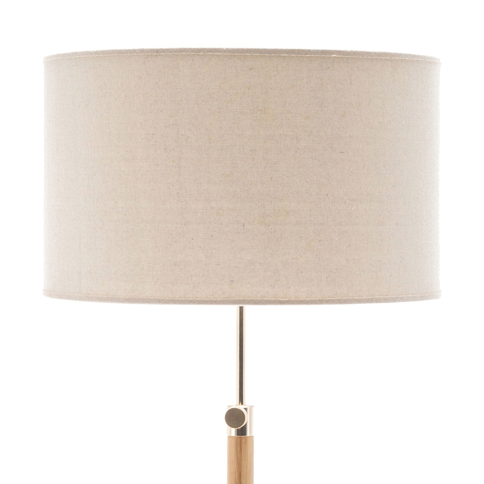 Lexi Lighting Home & Garden 165cm Adjustable Bamboo Tripod Floor Lamp Light with Linen Shade & Built-In Table
