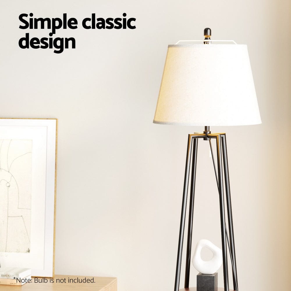Lexi Lighting Home & Garden Artiss Floor Lamp 2 Tier Shelf Storage LED Light Stand Home Living Room Upright