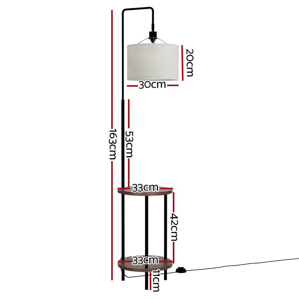 Lexi Lighting Home & Garden Artiss Floor Lamp 2 Tier Shelf Storage LED Light Stand Home Room Adjustable Head