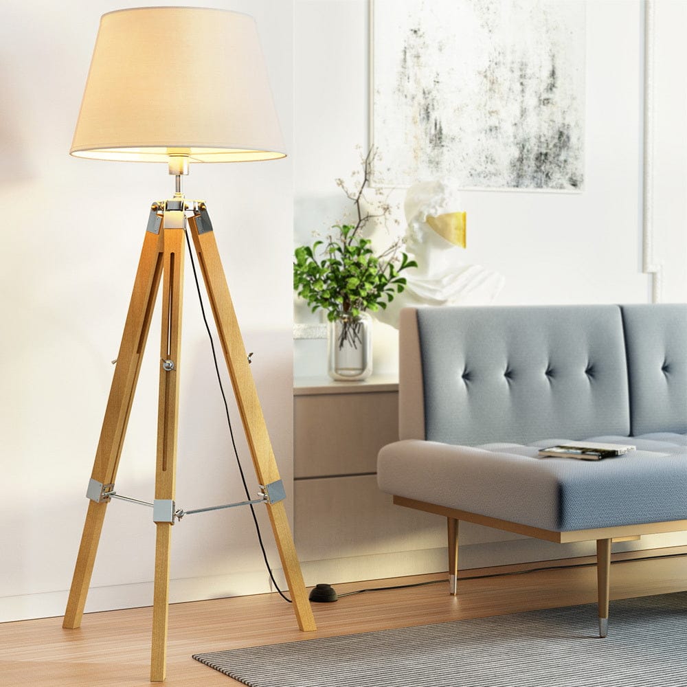 Lexi Lighting Home & Garden Artiss Tripod Floor Lamp Adjustable Height LED Light Stand Home Room Reading