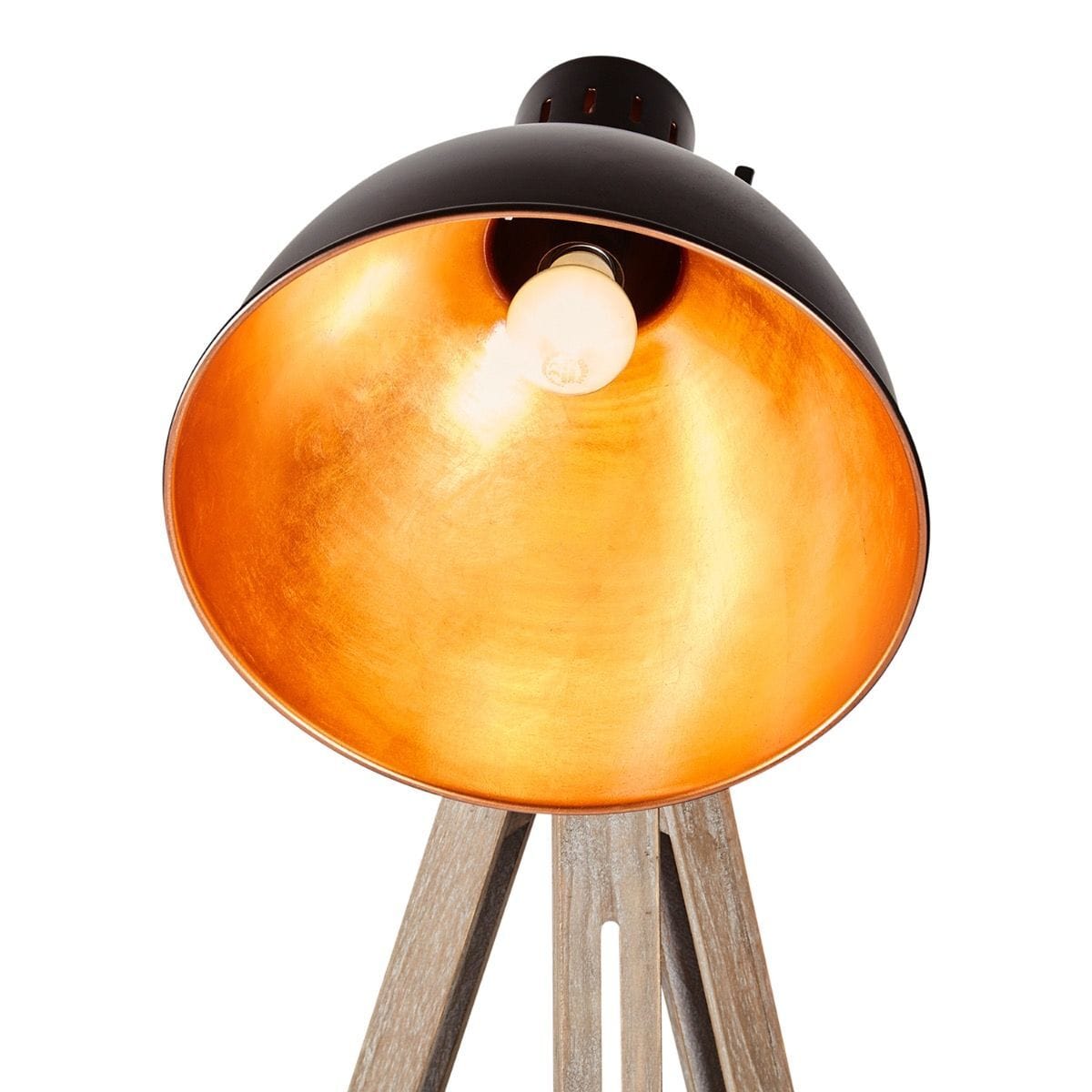 Lexi Lighting Home & Garden Havana Retro Large Tripod Floor Lamp Industrial Modern Adjustable Wood Frame Light