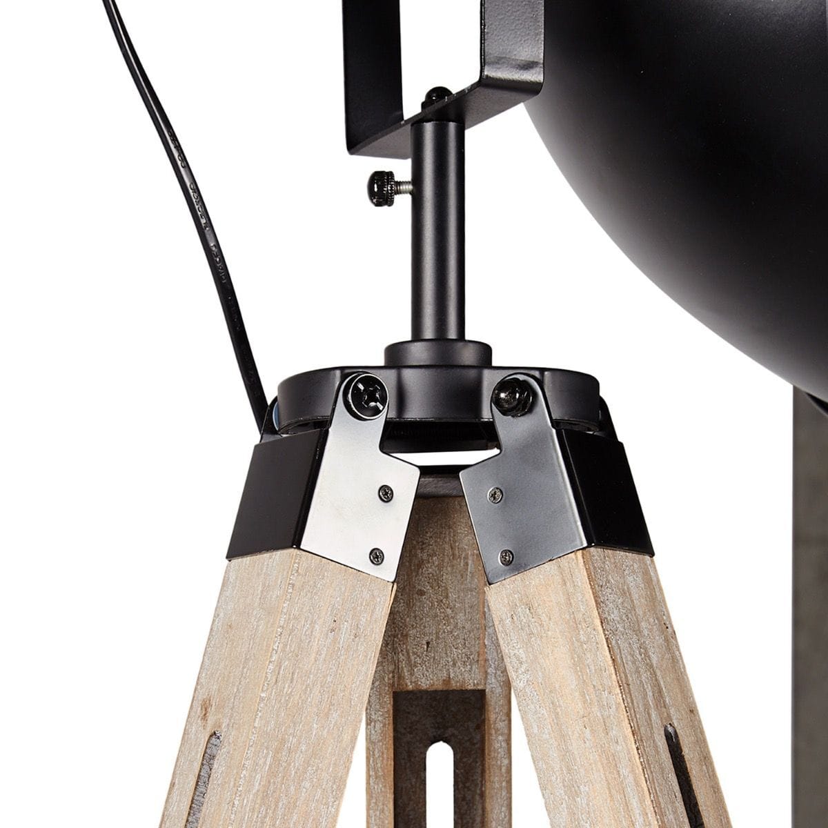 Lexi Lighting Home & Garden Havana Retro Large Tripod Floor Lamp Industrial Modern Adjustable Wood Frame Light