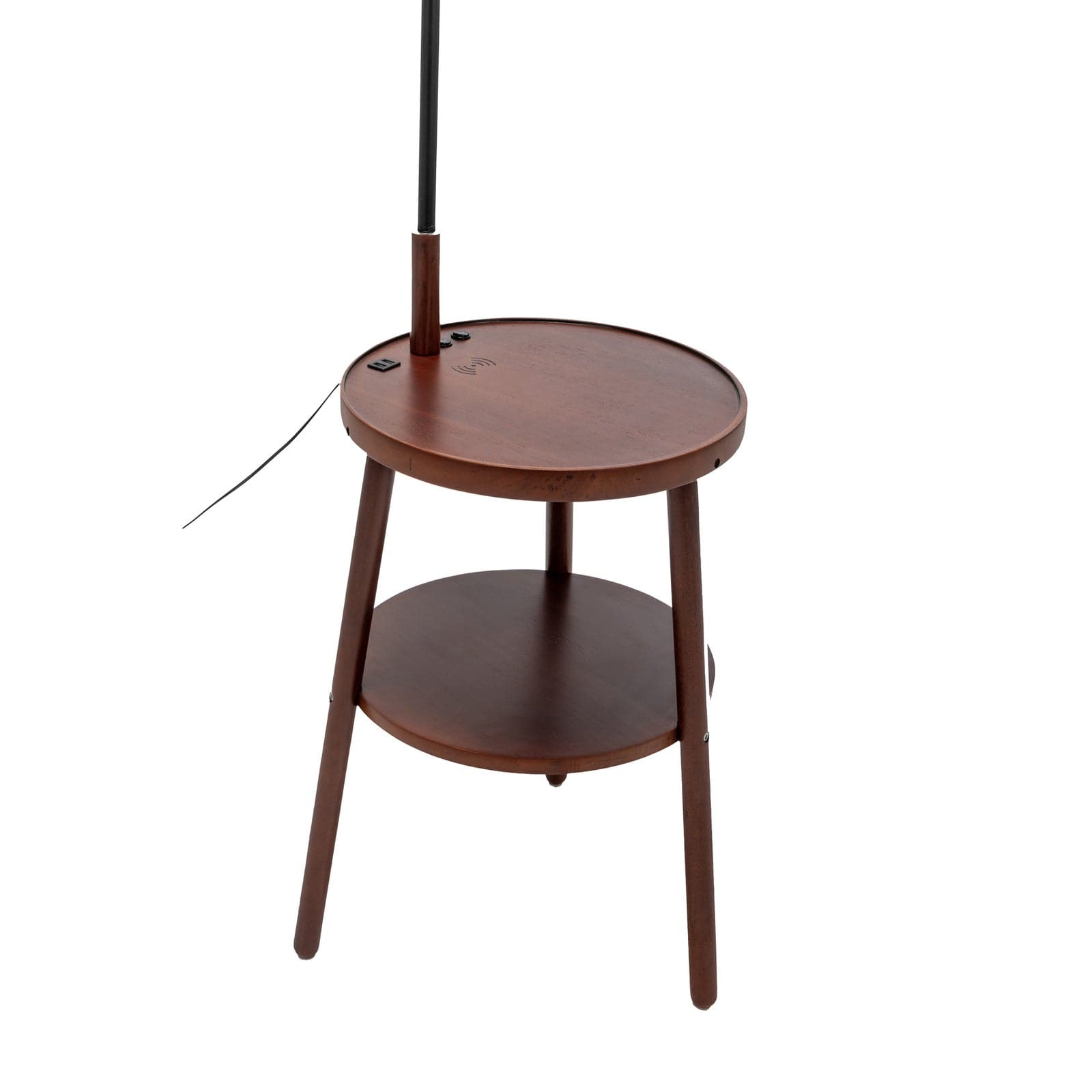 Lexi Lighting Home & Garden Naples Tripod Floor Lamp Shelf Storage Drawer Bed Side Table Light w/ USB Charger