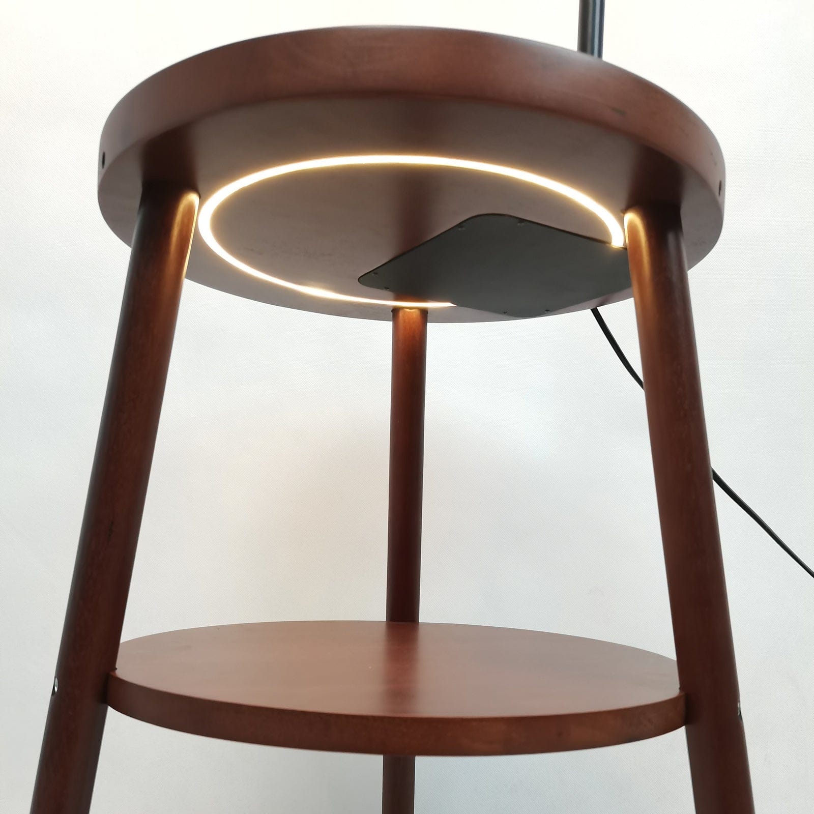 Lexi Lighting Home & Garden Naples Tripod Floor Lamp Shelf Storage Drawer Bed Side Table Light w/ USB Charger