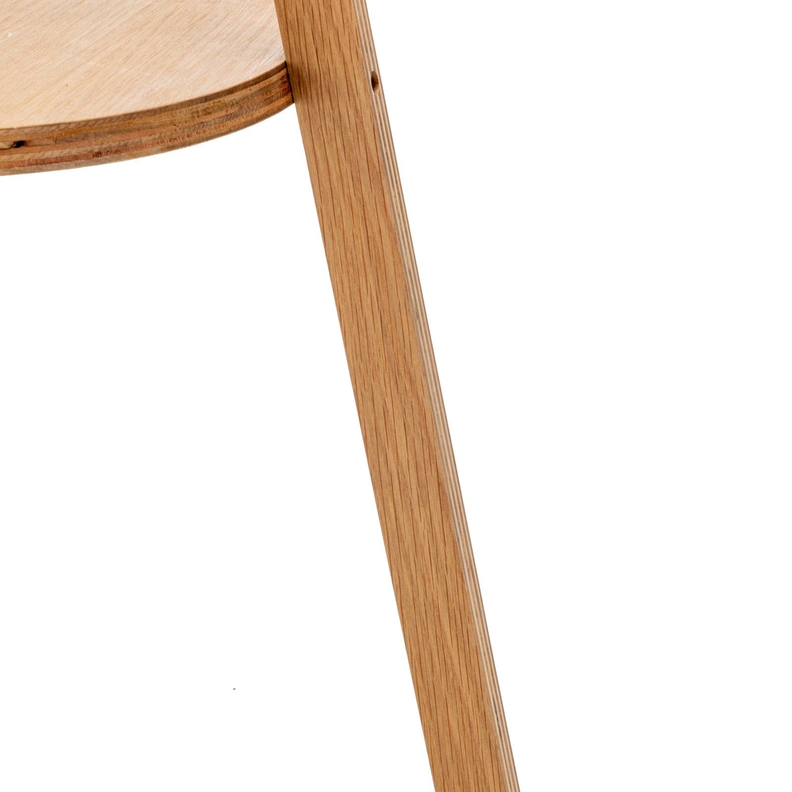 Lexi Lighting Home & Garden Natural Wooden Tripod Floor Lamp w/ Round Wood Shelf + Off White Linen Shade