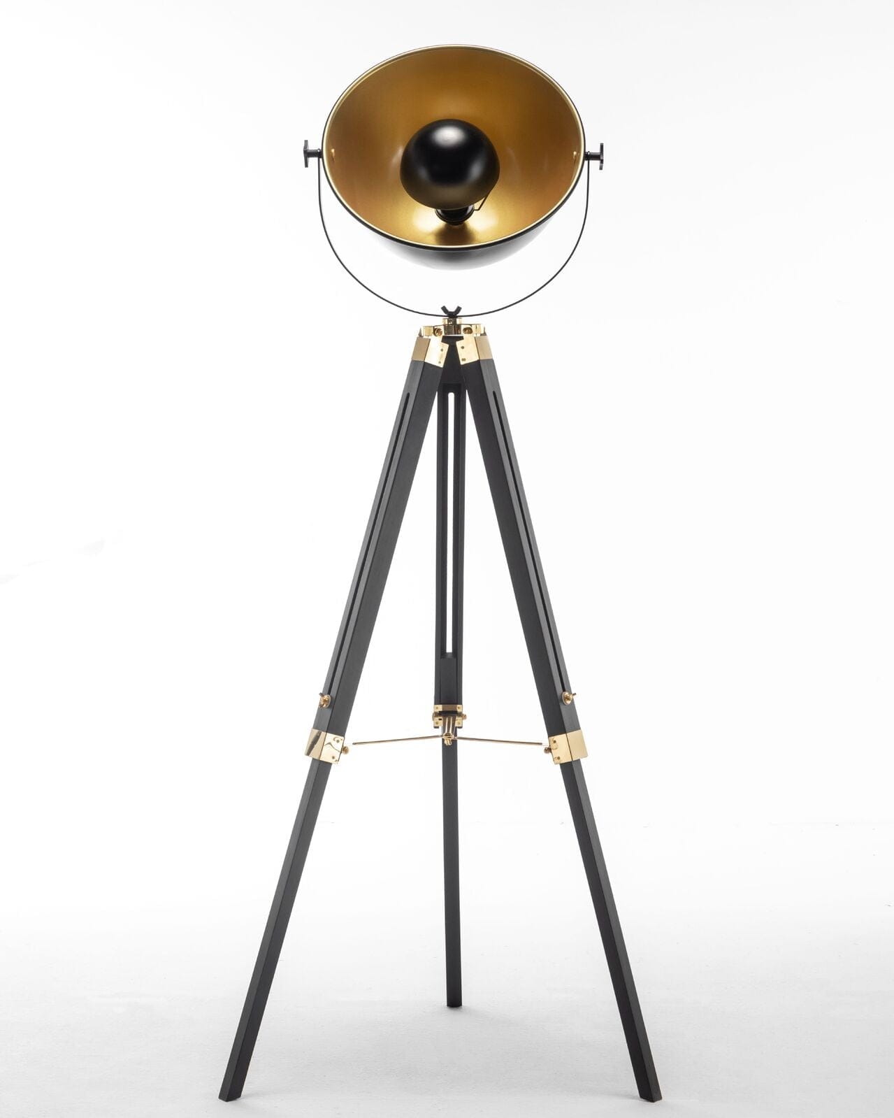 Lexi Lighting Home & Garden Premium Tripod Spotlight Lamp Nautical Designer Extendable Light - Matte Black
