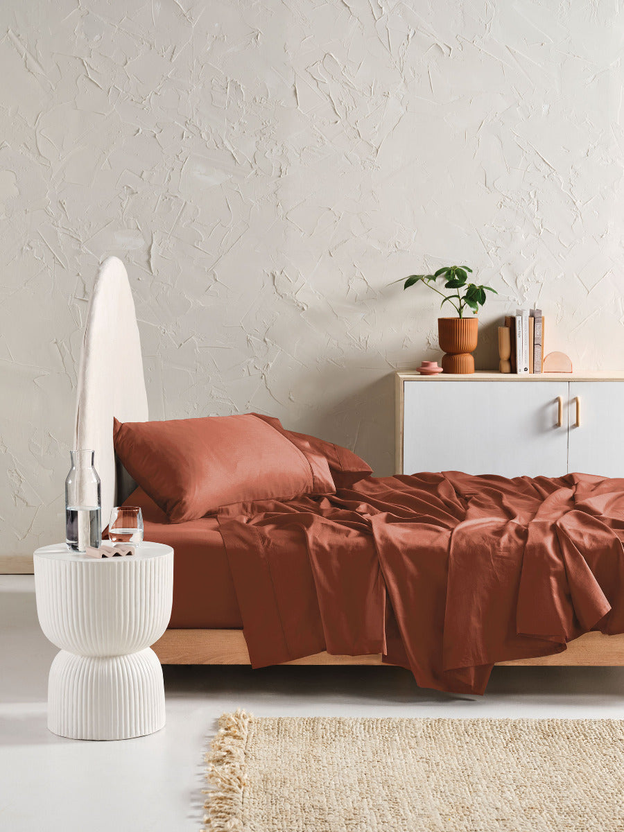 LINEN HOUSE AUGUSTA | BRICK SHEET SET