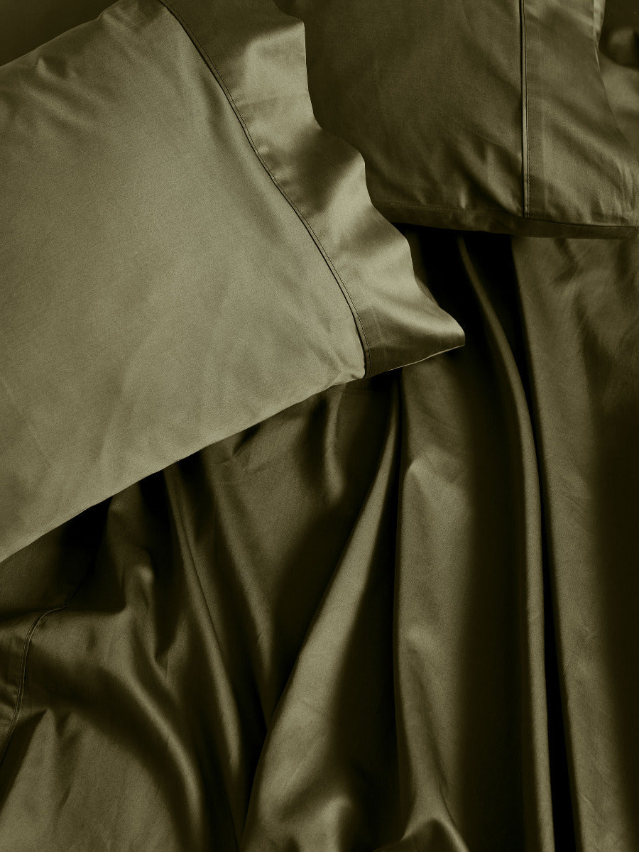 LINEN HOUSE AUGUSTA |  OLIVE SHEET SET
