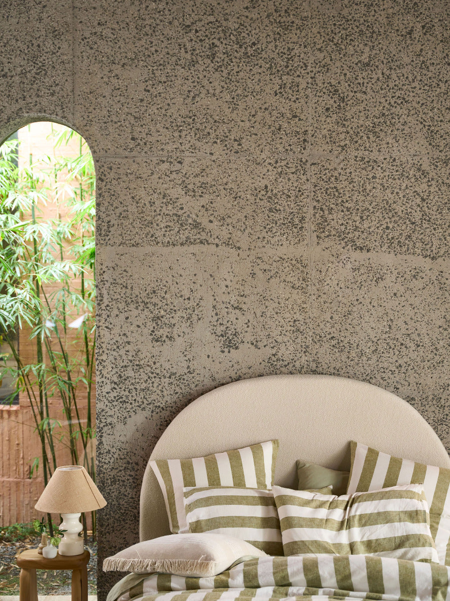 LINEN HOUSE VINTAGE STRIPE - PESTO Linen House