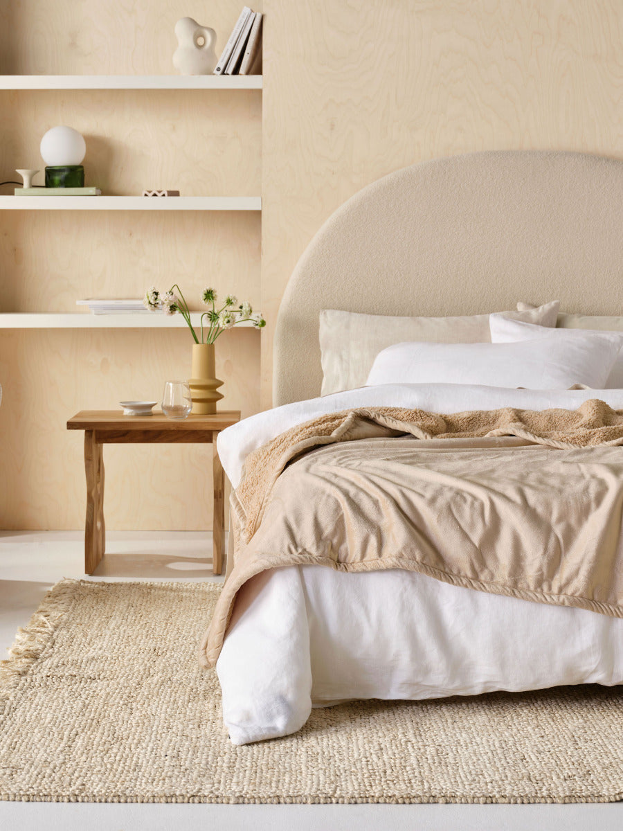 Linen House SENA BLANKET - FRAPPE Linen House