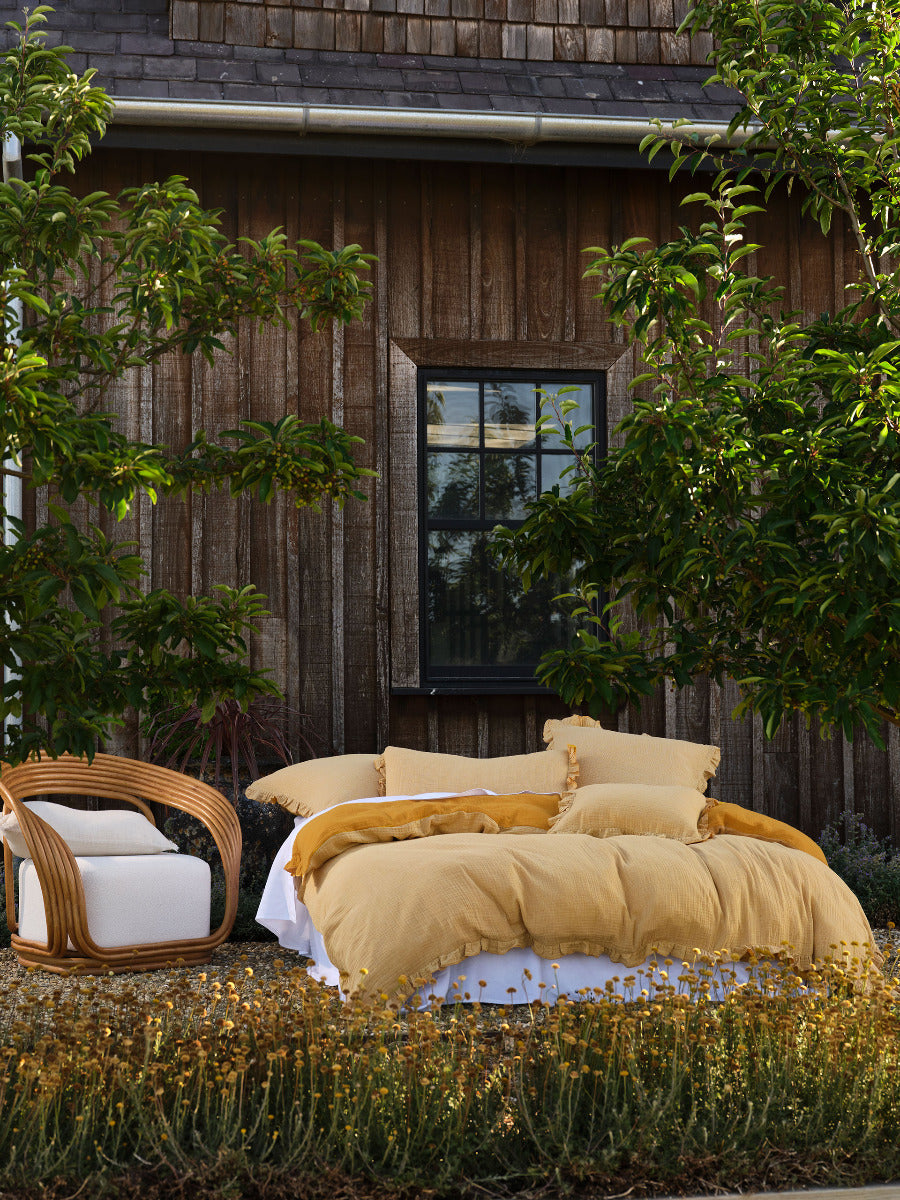 LINEN HOUSE LUCY | SAFFRON QUILT COVER Linen House