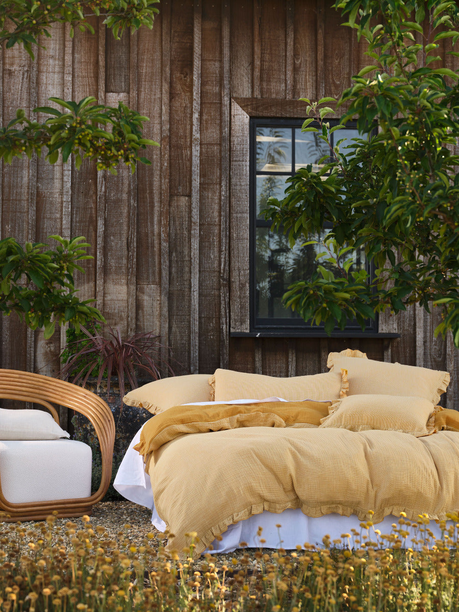 LINEN HOUSE LUCY | SAFFRON QUILT COVER Linen House