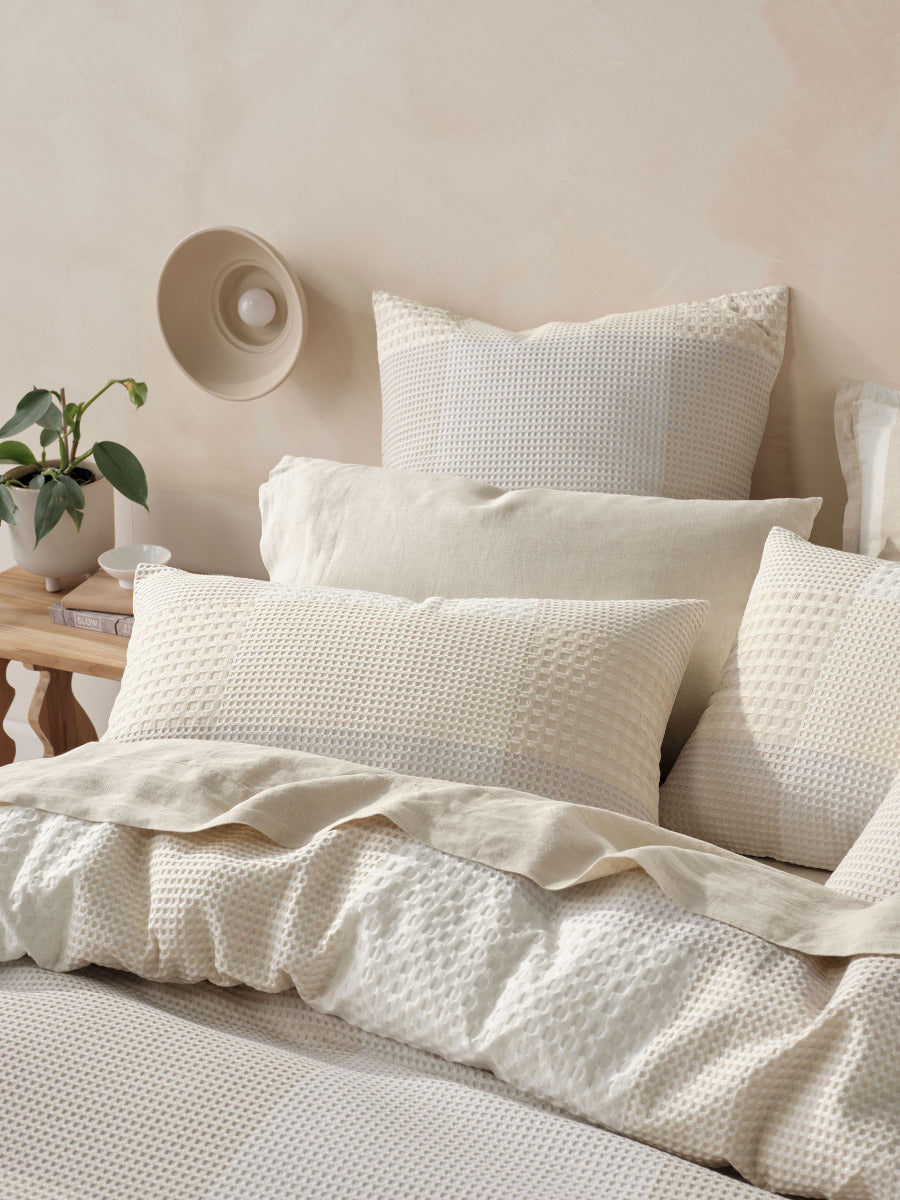 LINEN HOUSE BALEARES NATURAL QUILT COVER SET (Copy) Linen House