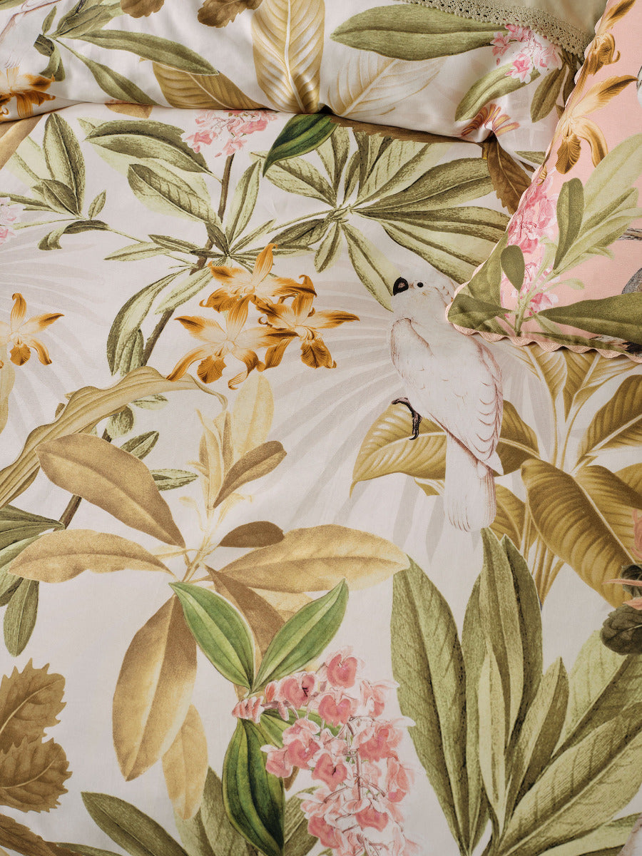 LINEN HOUSE CALISTA GUAVA QUILT COVER SET Linen House