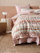 LINEN HOUSE CASSIS CORAL QUILT COVER SET Linen House