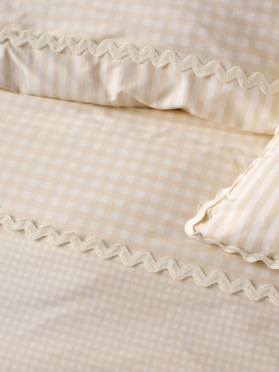 LINEN HOUSE CHICA QUILT COVER SET - NATURAL Linen House