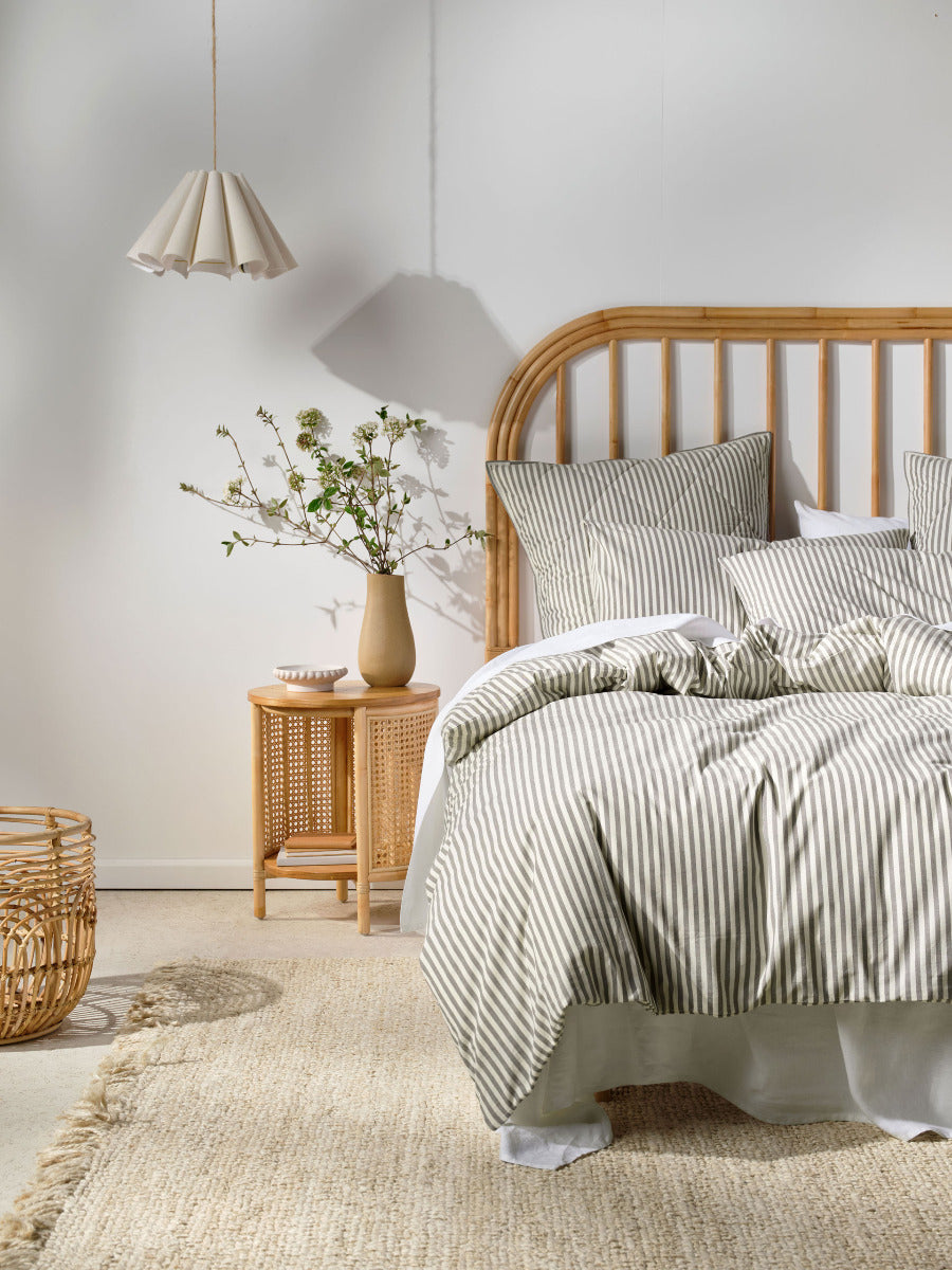 LINEN HOUSE CLASSIC STRIPE - CHARCOAL Linen House